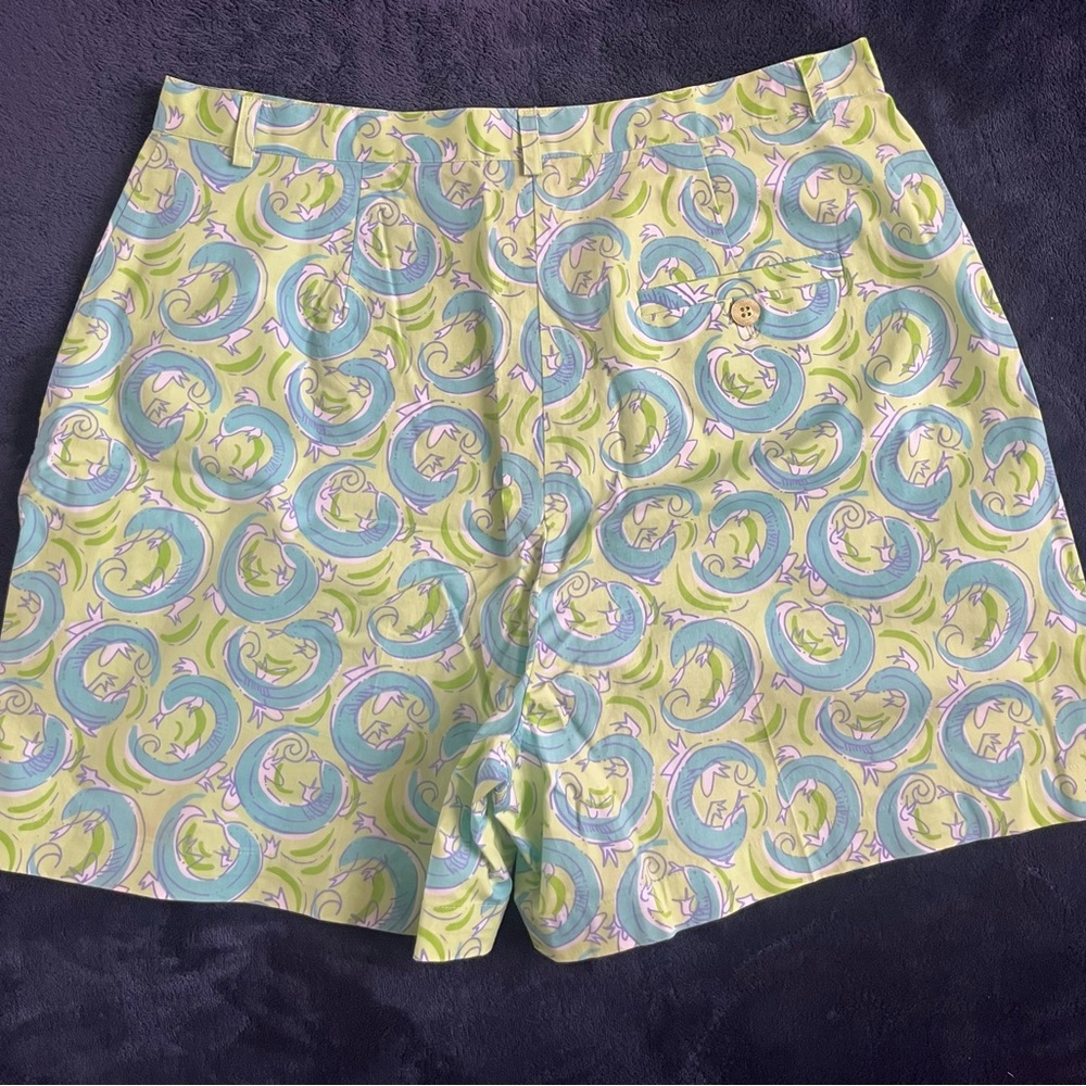 59# Lilly Pulitzer Green and Blue Resort Bermudas - Picture 7 of 10